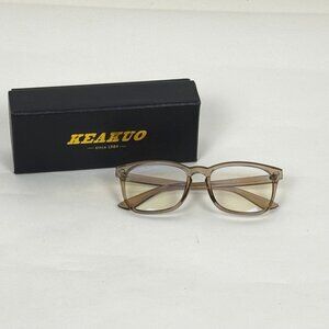 Keakuo Blue-Light Blocking Glasses Champagne Colored Frames